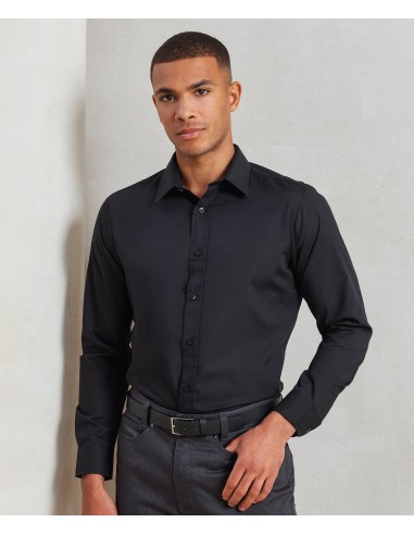 P-PR204-Mens Long Sleeve Fitted Poplin Shirt